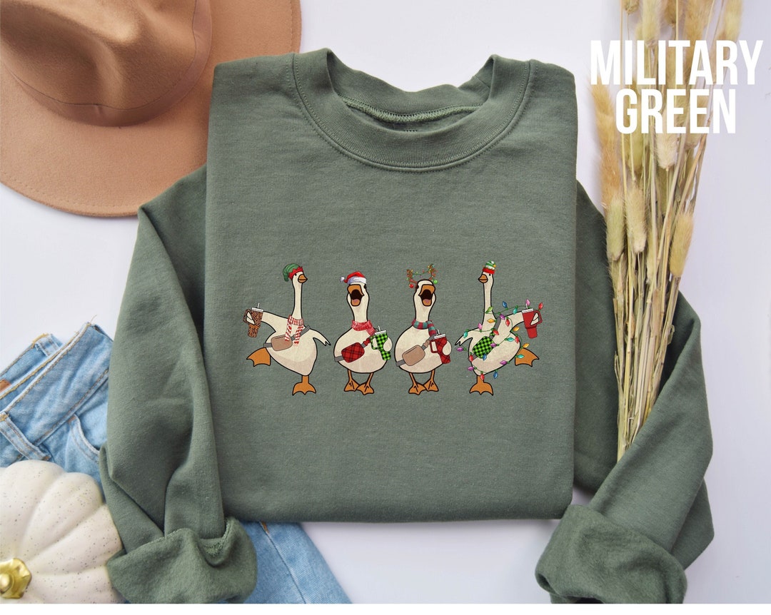 Retro Christmas Gooses Sweatshirt, Gooses Lover Sweater, Funny Goose