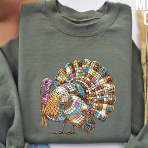 Thanksgiving Turkey Sweatshirt, Disco Ball Turkey Shirt, Funny Thanksgiving Sweatshirt, Turkey Day Shirt, Family Thanksgiving Shirts
