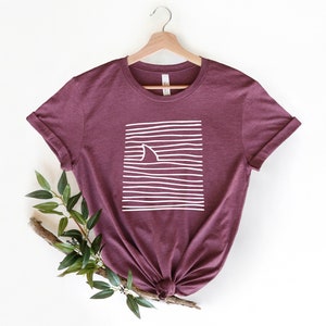 Shark Fin Shirt, Shark Swimming Shirt, Funny Shark T-Shirt, Cool Shark Shirt, Shark T-Shirt, Weekend Shirts, Holiday Shirts, Funny Gifts image 2