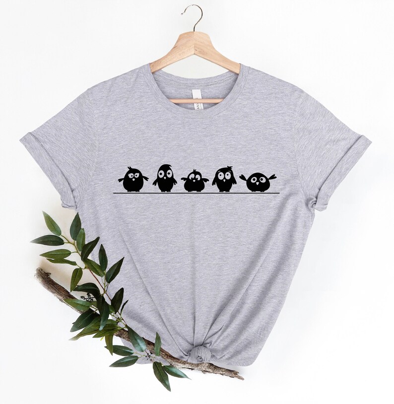 Funny Birds Shirt, Bird Shirt, Animal Lover, Animal Shirt, Gift for Friend, Animal Lover Gifts, Cute Birds Shirt, Bird Lover Gift image 2