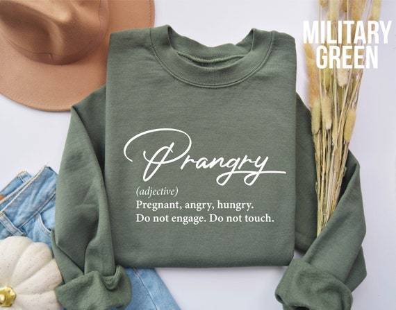 Prangry Pregnancy Sweatshirt, Funny Maternity Gift Sweater, Expecting Mom Humor Top, Cozy Pregnant Women’s Pullover Shirt