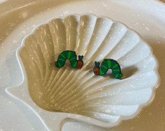 Hungry Caterpillar Stud Earrings || Acrylic Stud Earring