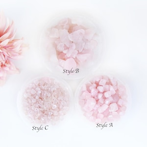 100g Natural Rose Quartz Chips  / Mini Gemstones /  Small Polished Crystals  / Healing Crystal