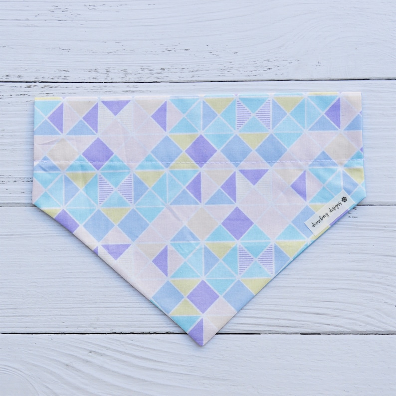 Pet Bandana Cat Over the Collar Spring Geometric Easter Pastel Pastel Shapes Dog Bandana