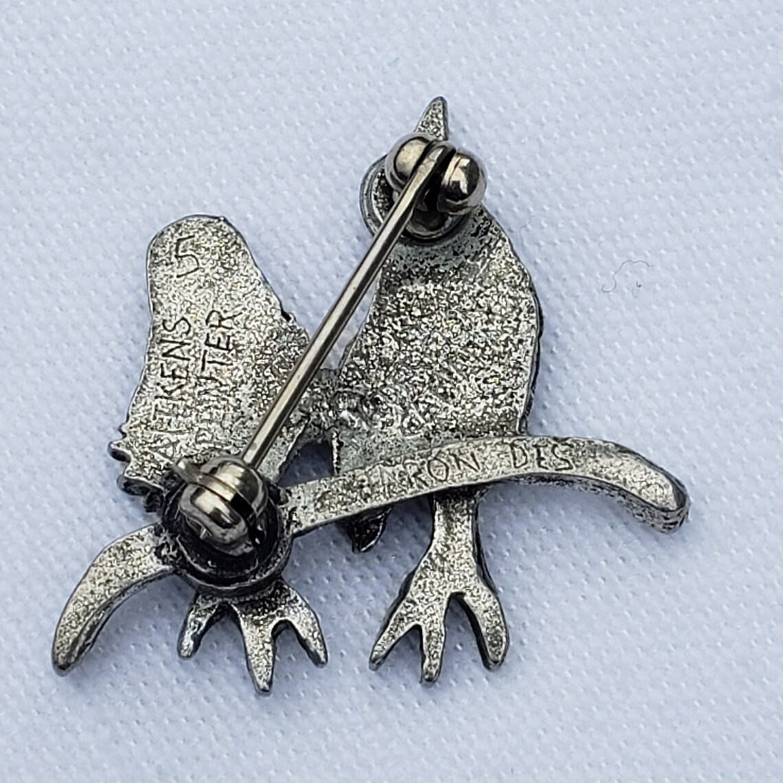 Pewter Bird Pair Brooch Vintage Aitkens Pewter Pin Sharon Etsy