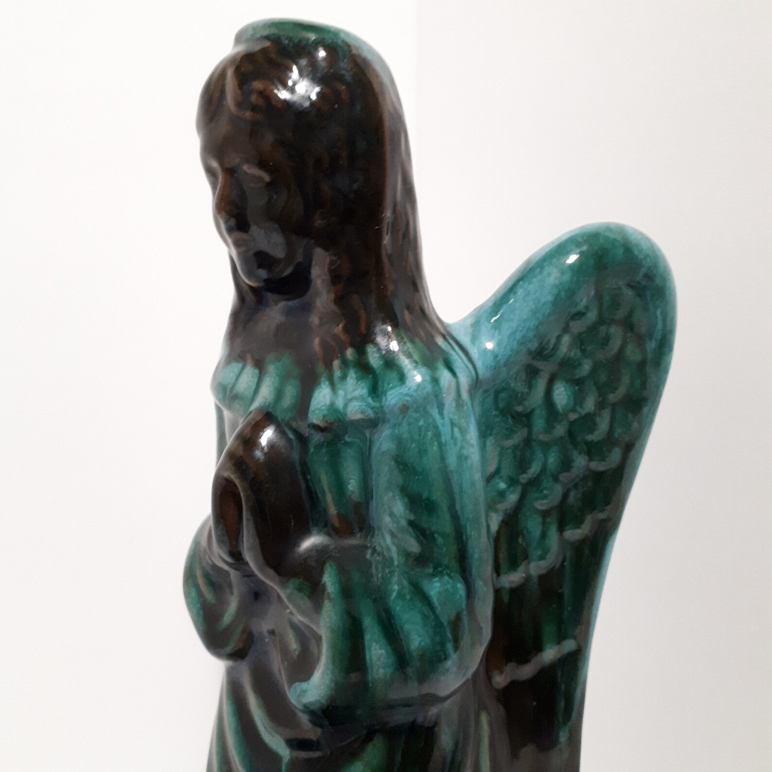 Blue Mountain Pottery Angel Candlestick Holder Vintage Etsy