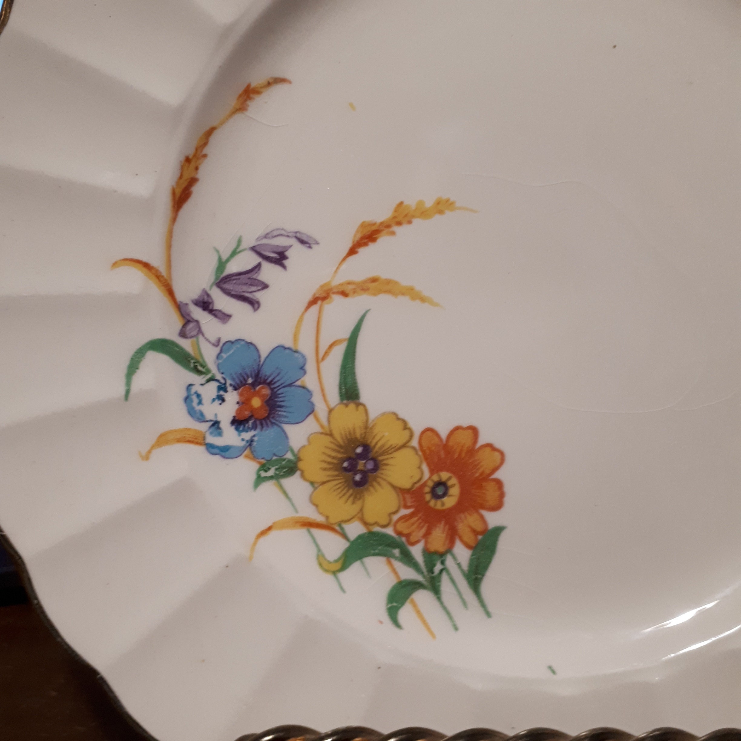 Sovereign Potters Primrose Earthenware 3 Luncheon Plates Etsy UK