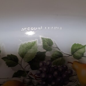 3 Plats Vintage Arcopal Décor Fruits - Gigognes, Fabrication Française