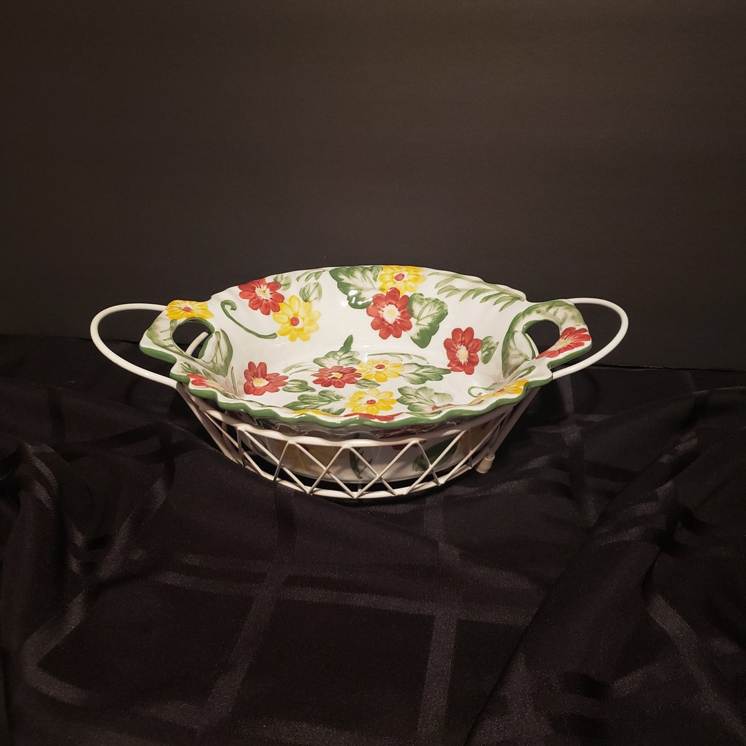Temptations by Tara Baking Serving Dish With Caddy Basket Etsy