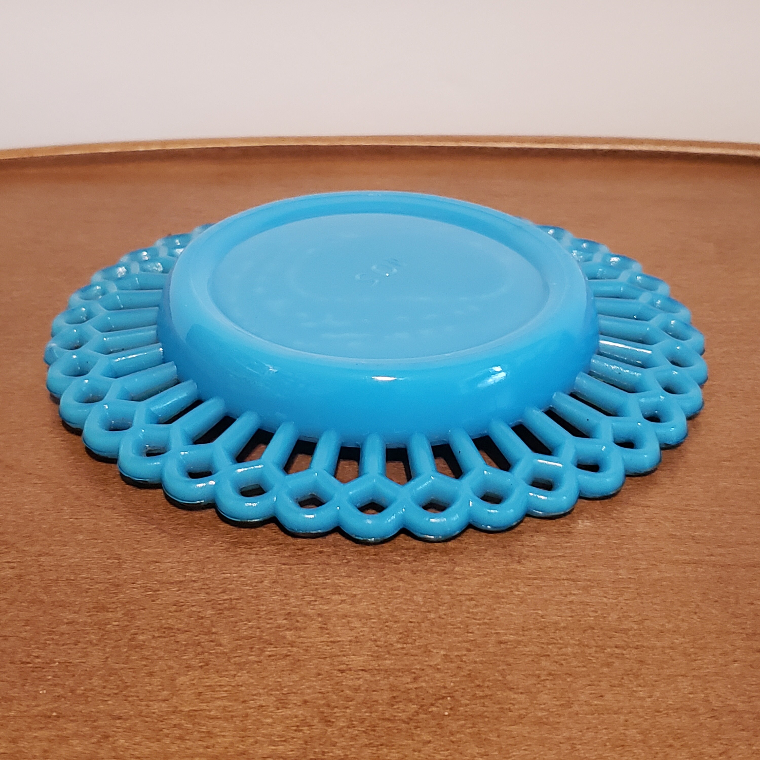 Antique Blue Opaline Milk Glass Trinket Dish by Dithridge Co. 18991903