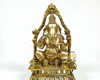 21インチの真鍮製ガネーシャ像（ヒンドゥー寺院の装飾） - Etsy 日本