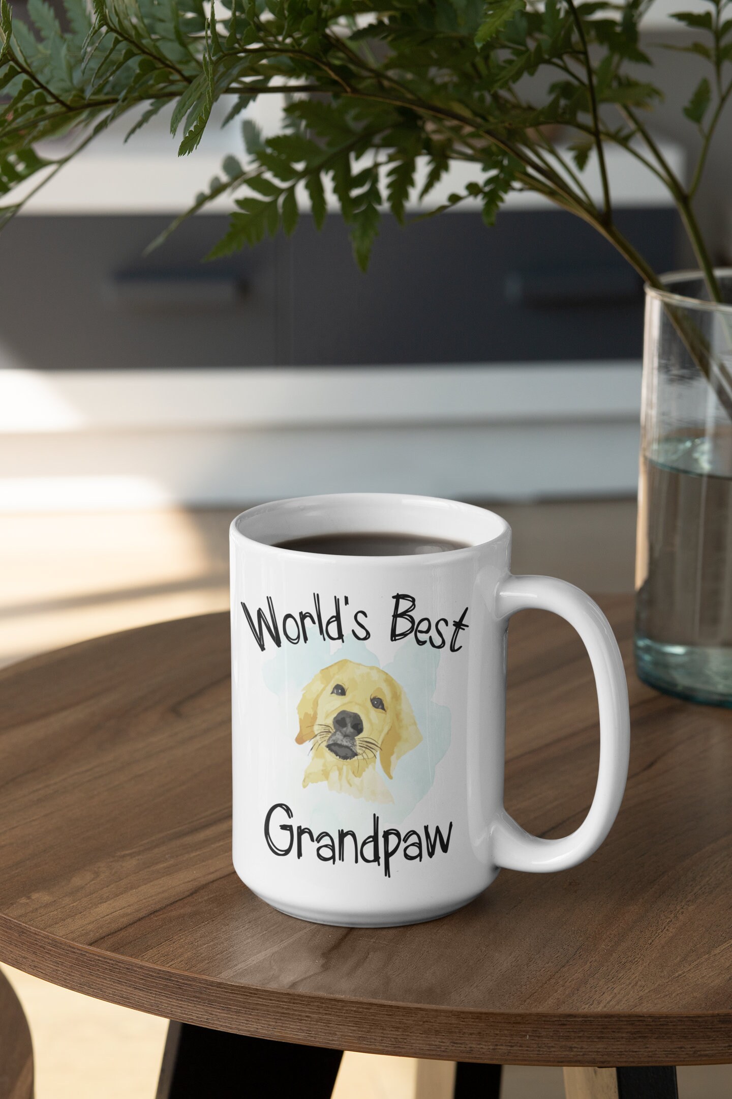 Dog Grandpa Mug World's Best Grandpaw Golden Retriever Etsy