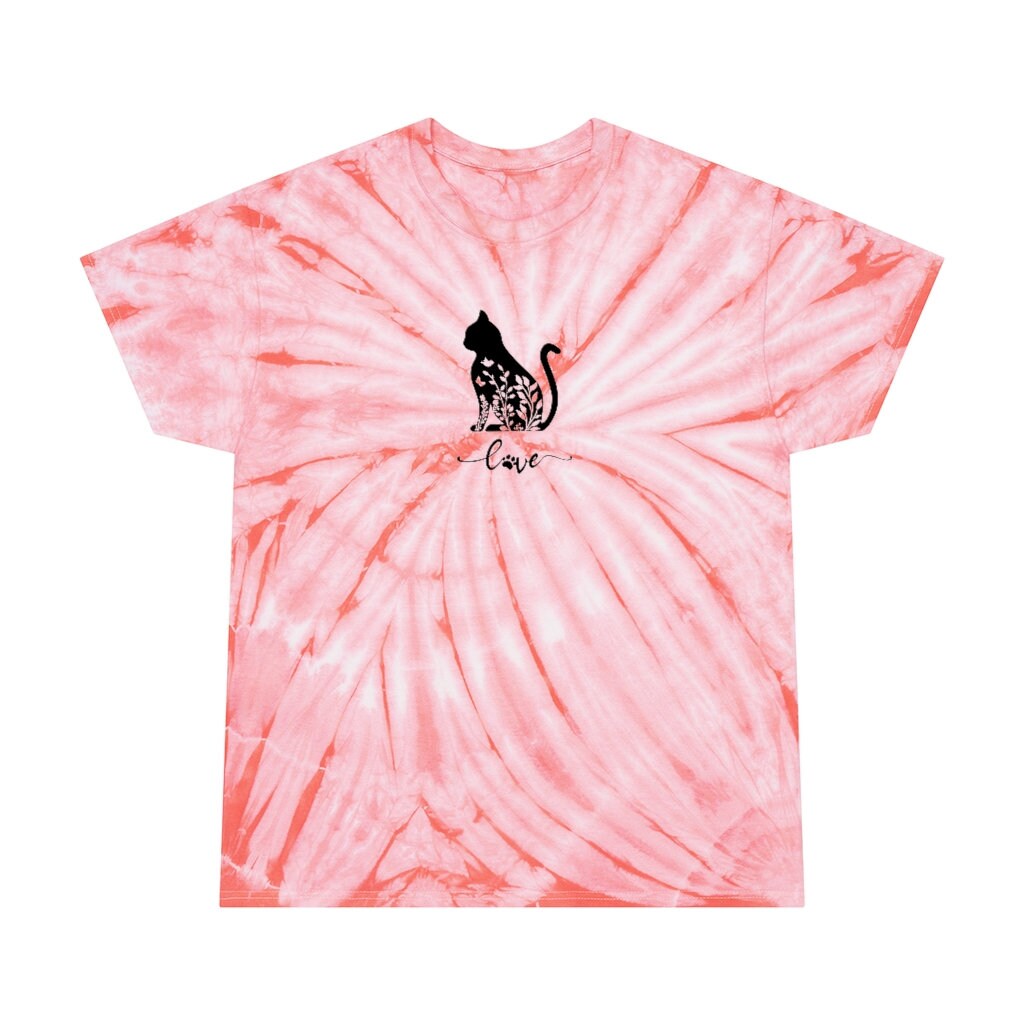 Tie Dye Cat Shirt Cat Lover Tshirt Tie Dye Tshirt Cat Mom Etsy