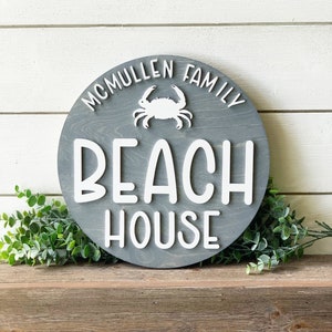 Personalized Beach House Sign, Beach Sign, Beach House Decor, Lake House Sign, Beach Decor, Beach Themed Decor, New Home Gift, Closing Gift