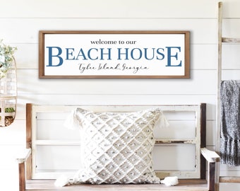 Personalized Beach House Sign Beach Sign Beach House Decor Beach House Name Sign Beach Decor Vacation Home Decor New Home Gift Closing Gift