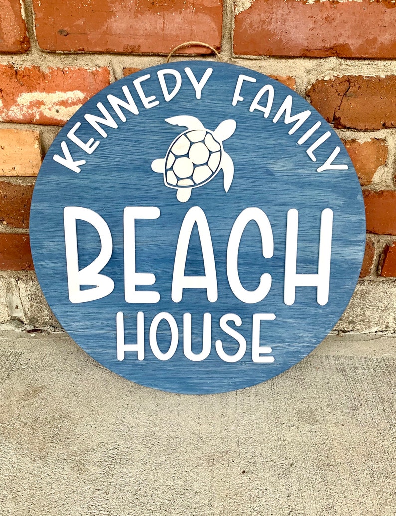 Personalized Beach House Sign, Beach Sign, Beach House Decor, Lake House Sign, Beach Decor, Beach Themed Decor, New Home Gift, Closing Gift, image 6