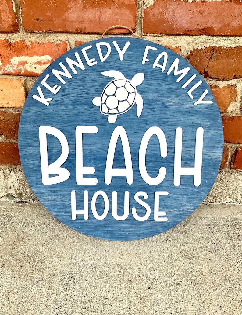 Personalized Beach House Sign, Beach Sign, Beach House Decor, Lake House Sign, Beach Decor, Beach Themed Decor, New Home Gift, Closing Gift image 10