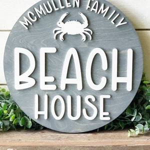 Personalized Beach House Sign, Beach Sign, Beach House Decor, Lake House Sign, Beach Decor, Beach Themed Decor, New Home Gift, Closing Gift, image 8