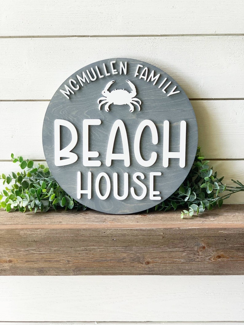 Personalized Beach House Sign, Beach Sign, Beach House Decor, Coastal Decor