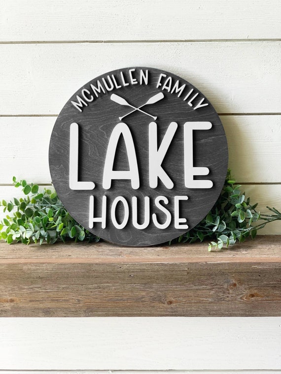Personalized Lake House Sign Lake House Decor Beach House Etsy