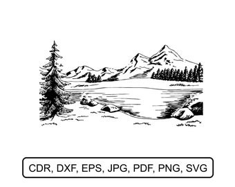 Landscape Svg Etsy