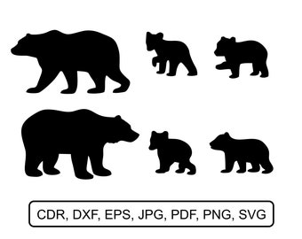 Bear Family Svg Etsy