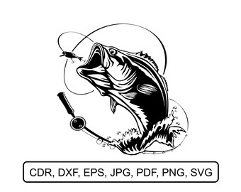 Download Materials Craft Supplies Tools Fish Up Svg Dxf Png Jpg Pdf Cut File For Cricut For Cameo Fish Jumping Fishing Fisherman Water Salmon Trout