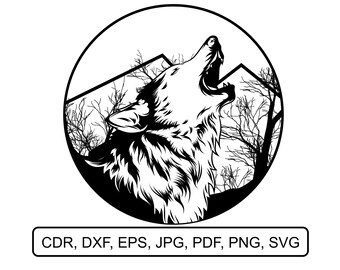 Cartoon Wolf Head Etsy