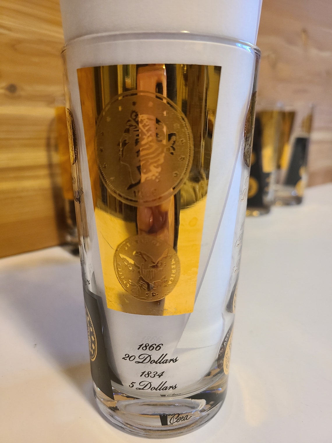libbey gold coin glasses