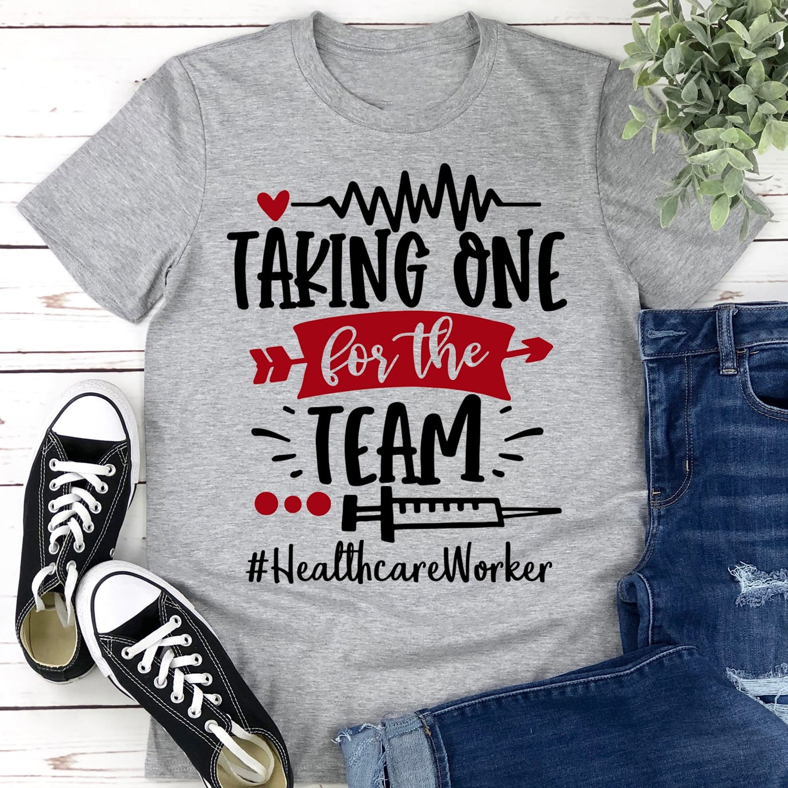 Taking One For The Team Healthcare Worker Shirt Proud Etsy