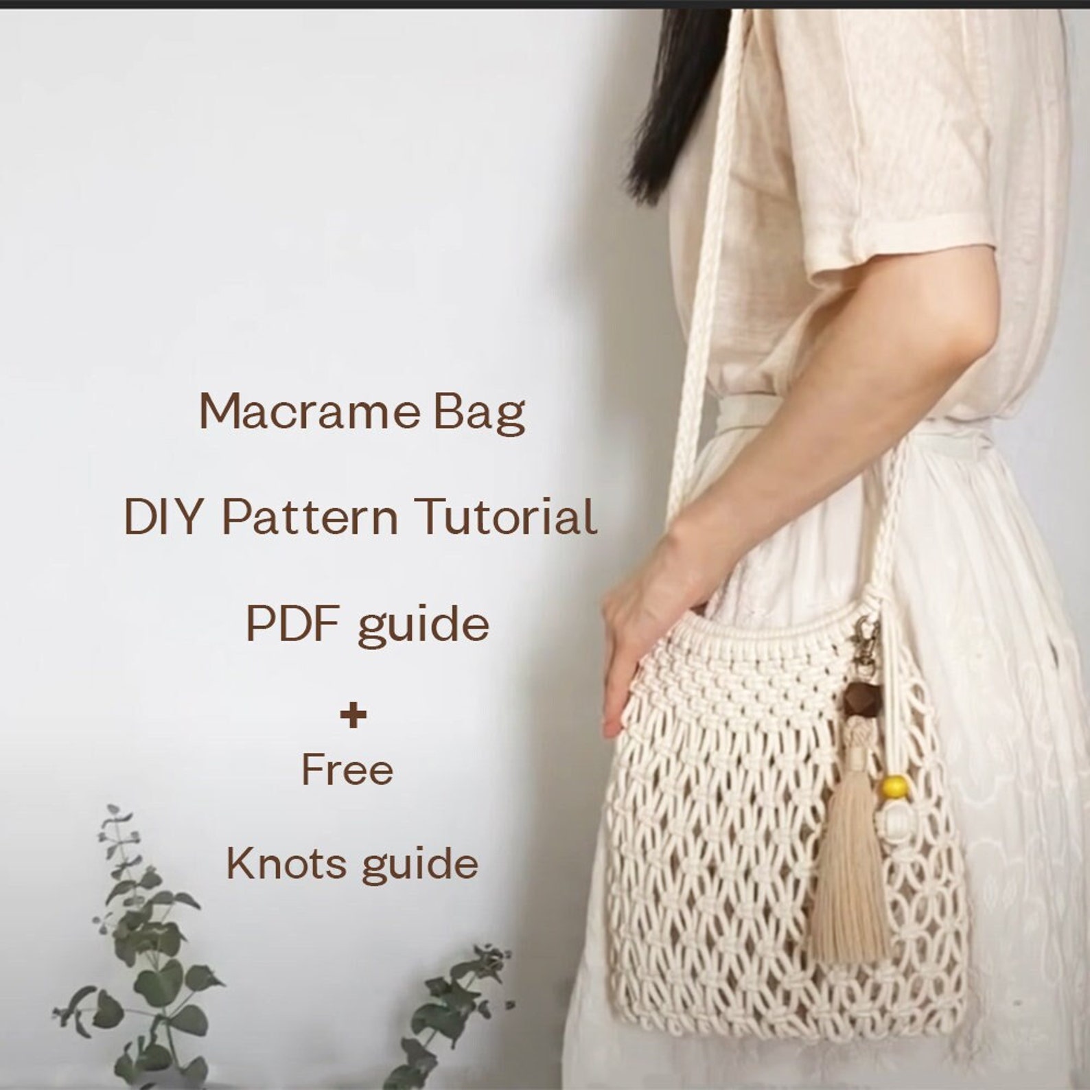 Macrame Bag Pattern DIY PDF Tutorial for Beginner How to Etsy