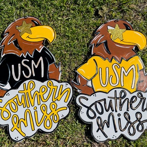 southern miss door hanger, eagles, usm, southern mississippi university