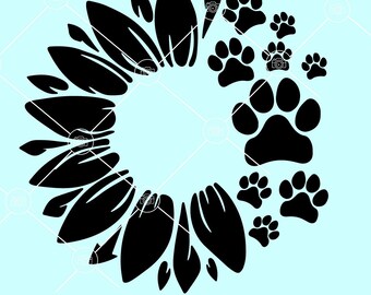 Download Sunflower Paw Print Etsy