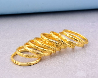 Anello in oro a strati, anello riempito in oro 18k, anello a strati, anello in oro sottile, anello in oro 14k, anello in oro semplice, anello in oro a strati, anello in oro martellato,