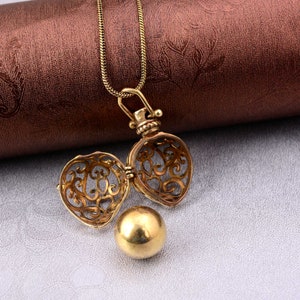 ANGEL CALLER - bola - harmony - chime - Gold pendant