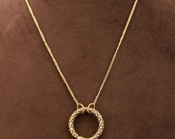 Collar de serpiente para mujer, collar colgante, collar de oro, joyería hecha a mano, collar para hombre, colgante de Ouroboros,