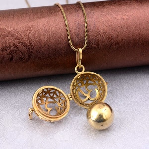 ANGEL CALLER - bola - harmony - chime - Gold pendant