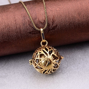 ANGEL CALLER - bola - harmony - chime - Gold pendant