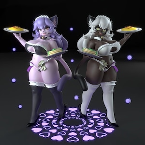 Catgirl Maid Fan Art Pin Up Figurine | 3D Resin print | Garage Kit | Model Kit | by General Buta