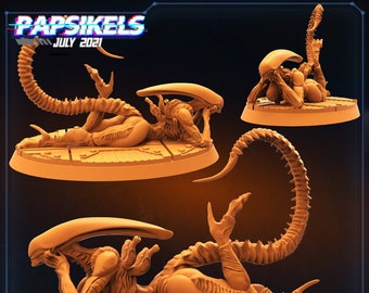 Xeno Vixen Brood Dreamer Large | Aliens vs Humans | 32mm Scale 3D printed Tabletop Gaming Miniature by Papsikels