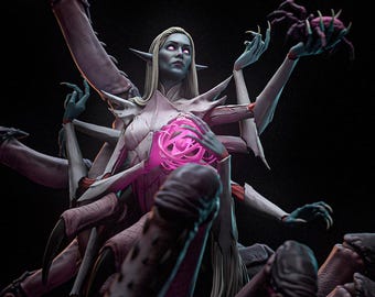 Spider Queen 3D Printed Figurine or Model Kit Designed by H3LL Creator