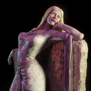 Elf Queen 3D Printed Statue | Garage Kit | Model Kit | designed by Torrida Minis