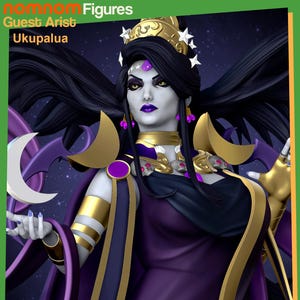 Night Witch 3D Printed Statue Fan Art | Garage Kit | Model Kit | designed by Nomnom Figures