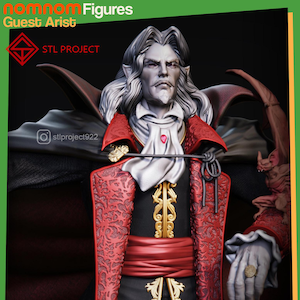 Dracula 3D Printed Statue Fan Art | Garage Kit | Model Kit | designed by Nomnom Figures
