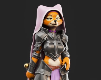 Maiden Fox Pin Up Figurine | 3D Resin print | Model Kit | Garage Kit | by Anyone