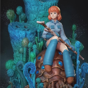 Windy Princess 3D Printed Statue Fan Art | Garage Kit | Model Kit | designed by Nomnom Figures