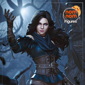 Witching Sorceress 3D Printed Statue Fan Art | Garage Kit | Model Kit | designed by Nomnom Figures