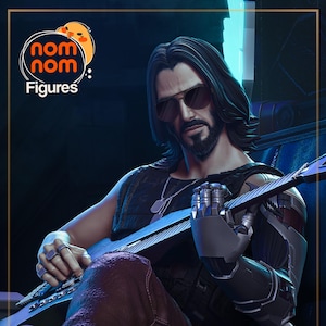 The Silver Cyberpunk 3D Printed Statue Fan Art | Garage Kit | Model Kit | designed by Nomnom Figures