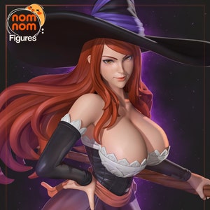 Female Witch 3D Printed Statue Fan Art | Garage Kit | Model Kit | designed by Nomnom Figures