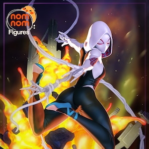 Spider Heroine 3D Printed Statue Fan Art | Garage Kit | Model Kit | designed by Nomnom Figures